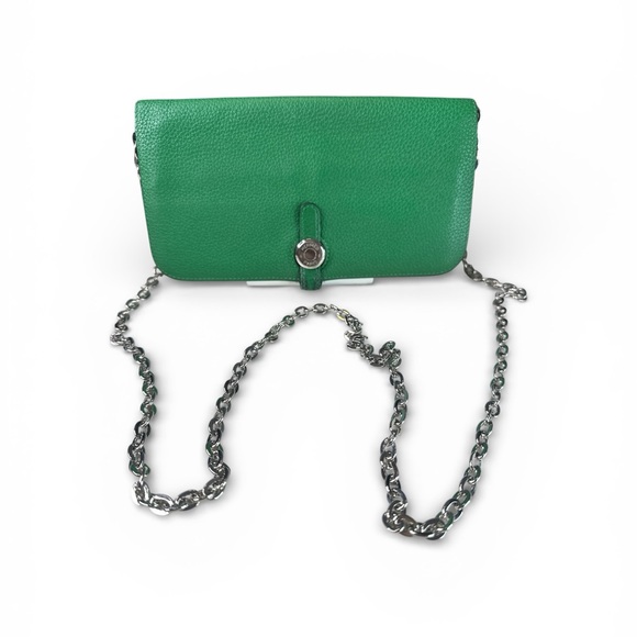 Hermes Handbags - Hermes Green Crossbody Bag with Chain Strap